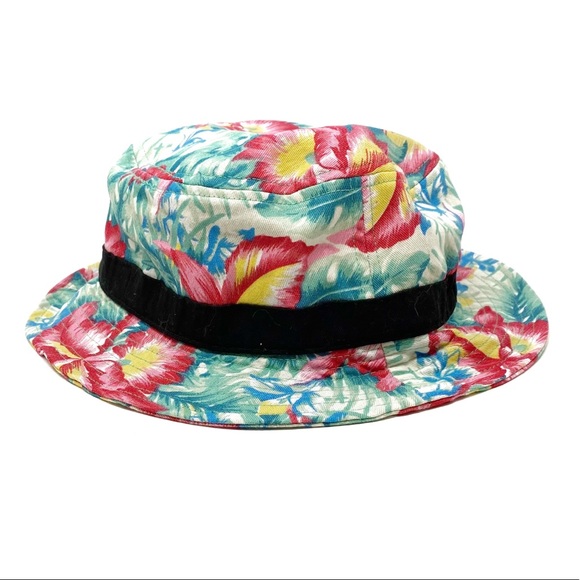 Official Crown of Laurel | Tropical Print Bucket Hat Size S/M - Picture 2 of 5